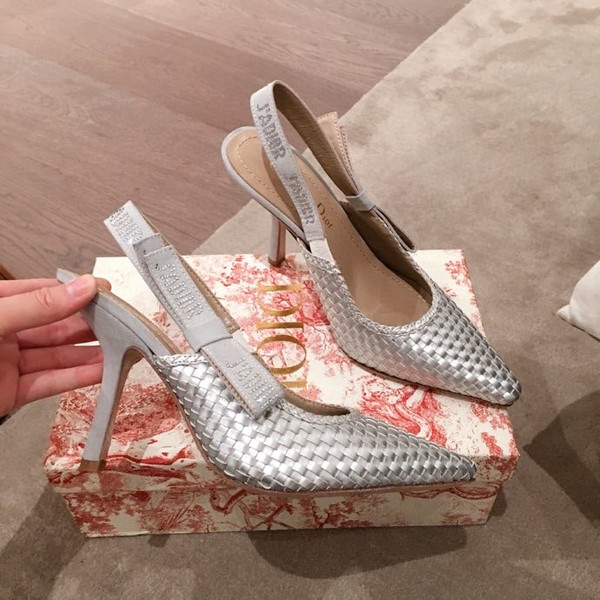 Christian Dior Sweet-D Woven Pumps Calfskin Leather Spring/Summer 2020 Collection Size