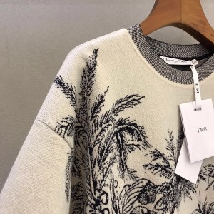 Christian Dior Toile De Jouy Tropicalia Print Wool Sweater Fall/Winter 2021 Collection - Image 5