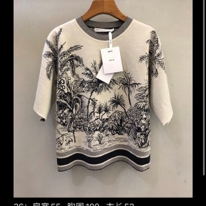 Christian Dior Toile De Jouy Tropicalia Print Wool Sweater Fall/Winter 2021 Collection - Image 10