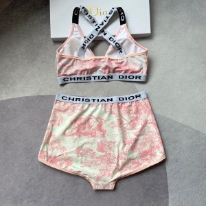 Christian Dior Toile de Jouy Two Piece Bikini Swimsuit Spring/Summer 2020 Collection - Image 4
