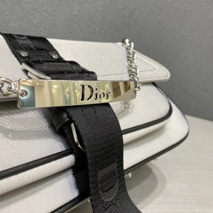 Christian Dior Vintage Punk Hardcore Bag 33cm Canvas/Calfskin Leather Fall/Winter 2020 Collection - Image 6