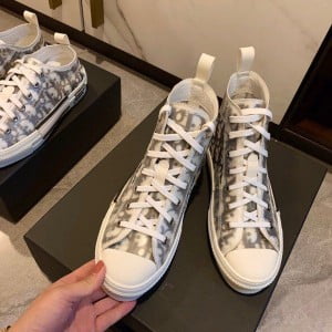 Christian Dior x KAWS Dior Oblique B23 Converse Hi-Top Sneakers Calfskin Leather Spring/Summer 2019 Collection - Image 5