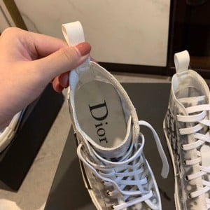 Christian Dior x KAWS Dior Oblique B23 Converse Hi-Top Sneakers Calfskin Leather Spring/Summer 2019 Collection - Image 8