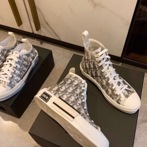 Christian Dior x KAWS Dior Oblique B23 Converse Hi-Top Sneakers Calfskin Leather Spring/Summer 2019 Collection - Image 9