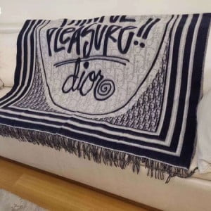 Christian Dior x Shawn Stussy High Heels Painful Pleasure Tassel Wool Jacquard Throw Blanket - Image 6