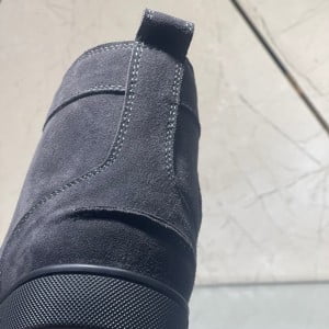 Christian Louboutin Louis Flat High-Top Mens Sneakers Suede/Calfskin Leather Fall/Winter 2021 Collection - Image 5