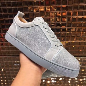 Christian Louboutin Strass Lou Low-Top Mens Sneakers Calfskin Leather Fall/Winter 2021 Collection - Image 3