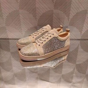 Christian Louboutin Strass Lou Low-Top Mens Sneakers Calfskin Leather Fall/Winter 2021 Collection - Image 4
