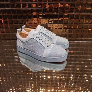 Christian Louboutin Strass Lou Low-Top Mens Sneakers Calfskin Leather Fall/Winter 2021 Collection - Image 4