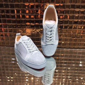 Christian Louboutin Strass Lou Low-Top Mens Sneakers Calfskin Leather Fall/Winter 2021 Collection - Image 5
