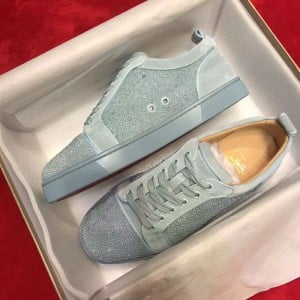 Christian Louboutin Strass Lou Low-Top Mens Sneakers Calfskin Leather Fall/Winter 2021 Collection - Image 6