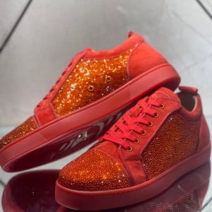 Christian Louboutin Strass Lou Low-Top Mens Sneakers Calfskin Leather Fall/Winter 2021 Collection - Image 7