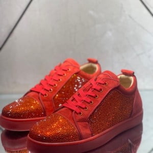 Christian Louboutin Strass Lou Low-Top Mens Sneakers Calfskin Leather Fall/Winter 2021 Collection - Image 8