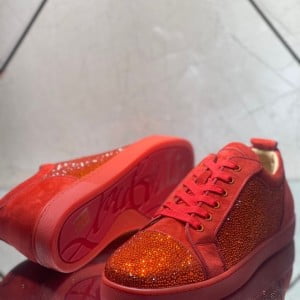 Christian Louboutin Strass Lou Low-Top Mens Sneakers Calfskin Leather Fall/Winter 2021 Collection - Image 9