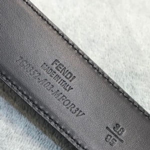 Fendi FF Logo 3.5CM Belt Gold Hardware Calfskin Leather Fall/Winter 2020 Collection - Image 5