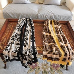 Fendi FF Logo Silk Shawl Scarf 200cm Fall/Winter 2020 Collection - Image 9