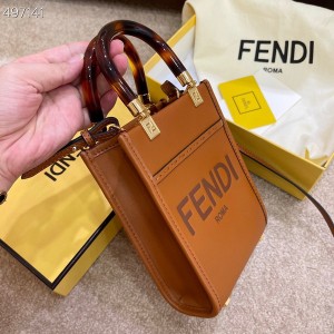 Fendi Mini Sunshine Shopper Tote Bag 18cm Calfskin Leather Fall/Winter 2021 Collection - Image 8