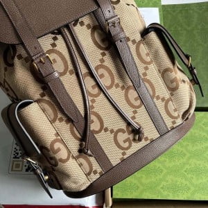 Gucci Backpack with Jumbo GG 42cm 678829 Calfskin Leather Spring/Summer 2022 Collection - Image 4