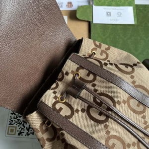 Gucci Backpack with Jumbo GG 42cm 678829 Calfskin Leather Spring/Summer 2022 Collection - Image 6
