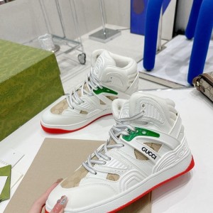 Gucci Basket Hi-Top Sneaker Calfskin Leather Spring/Summer 2022 Collection - Image 9