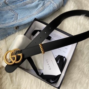 Gucci Belt 3CM Gold Hardware Calfskin Leather Fall/Winter 2020 Collection - Image 3