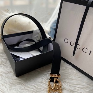 Gucci Belt 3CM Gold Hardware Calfskin Leather Fall/Winter 2020 Collection - Image 5