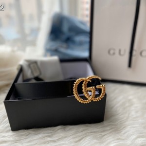 Gucci Belt 3CM Gold Hardware Calfskin Leather Fall/Winter 2020 Collection - Image 6