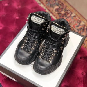Gucci Flashtrek GG Hightop Sneakers Calfskin Leather Fall/Winter 2019 Collection - Image 3