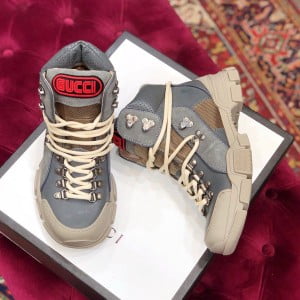 Gucci Flashtrek GG Hightop Sneakers Calfskin Leather Fall/Winter 2019 Collection - Image 4