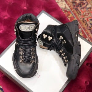 Gucci Flashtrek GG Hightop Sneakers Calfskin Leather Fall/Winter 2019 Collection - Image 5