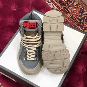 Gucci Flashtrek GG Hightop Sneakers Calfskin Leather Fall/Winter 2019 Collection - Image 8