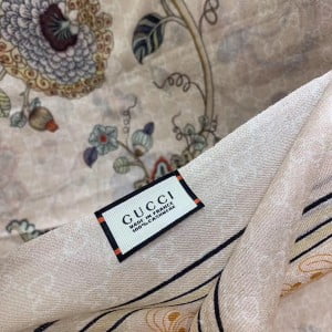 Gucci Floral Jacquard Cashmere Scarf 200cm Fall/Winter 2019 Collection - Image 6