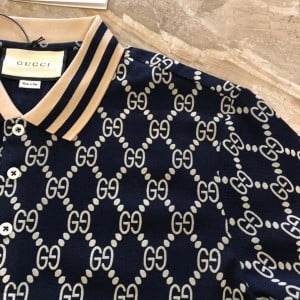 Gucci GG Logo Embroidered Polo Mens Cotton Shirt Spring/Summer 2020 Collection - Image 5