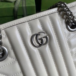 Gucci GG Marmont Tote Bag 26cm 681483 Matelassé Calfskin Leather Spring/Summer 2022 Collection - Image 5