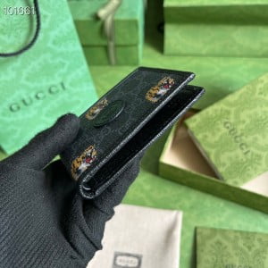 Gucci GG Tiger Bi-Fold Wallet 10cm ‎428726 Smooth Calfskin Leather Spring/Summer 2022 Collection - Image 6