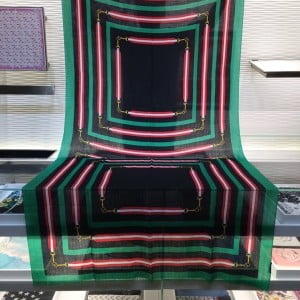 Gucci Horsebit Silk Shawl Scarf 200cm Fall/Winter 2020 Collection - Image 4