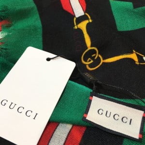 Gucci Horsebit Silk Shawl Scarf 200cm Fall/Winter 2020 Collection - Image 5