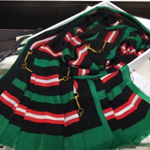 Gucci Horsebit Silk Shawl Scarf 200cm Fall/Winter 2020 Collection - Image 7