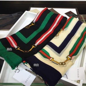 Gucci Horsebit Silk Shawl Scarf 200cm Fall/Winter 2020 Collection - Image 9