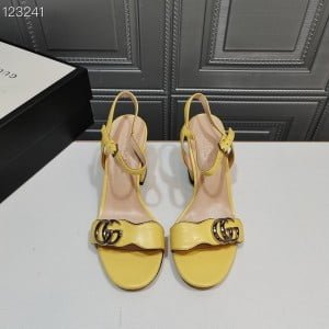 Gucci Marmont Block Heel Sandals Calfskin Leather Fall/Winter 2020 Collection - Image 3