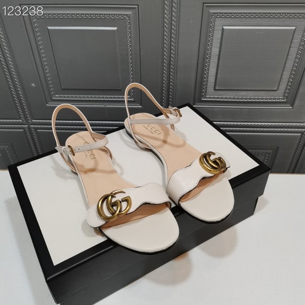 Gucci Marmont Flat Sandals Calfskin Leather Fall/Winter 2020 Collection Size