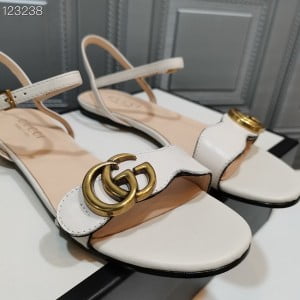 Gucci Marmont Flat Sandals Calfskin Leather Fall/Winter 2020 Collection - Image 6