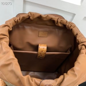 Gucci Ostrich Trim Backpack with Double G 40cm ‎‎710859 Calfskin Leather Fall/Winter 2022 Collection - Image 8