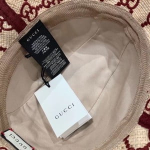 Gucci Raffia Straw Fedora Snakskin Trim Hat Spring/Summer 2020 Collection - Image 10