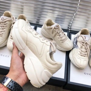Gucci Rhyton Cat Unisex Dad Sneakers ‎‎524991 Calfskin Leather Spring/Summer 2019 Collection - Image 3