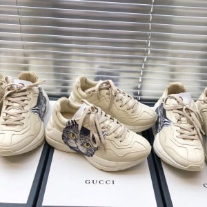 Gucci Rhyton Cat Unisex Dad Sneakers ‎‎524991 Calfskin Leather Spring/Summer 2019 Collection - Image 8