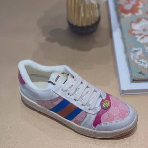 Gucci Screener Sneaker with GG Canvas ‎‎570443 Butter Calfskin Leather Spring/Summer 2019 Collection - Image 4