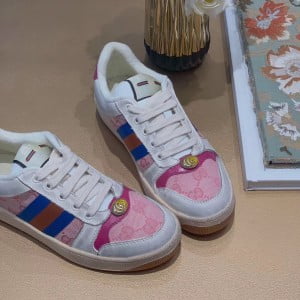 Gucci Screener Sneaker with GG Canvas ‎‎570443 Butter Calfskin Leather Spring/Summer 2019 Collection - Image 5