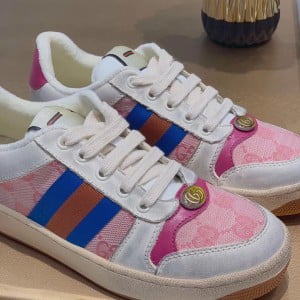 Gucci Screener Sneaker with GG Canvas ‎‎570443 Butter Calfskin Leather Spring/Summer 2019 Collection - Image 7
