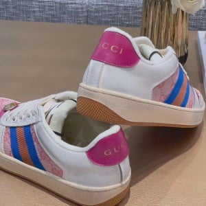 Gucci Screener Sneaker with GG Canvas ‎‎570443 Butter Calfskin Leather Spring/Summer 2019 Collection - Image 8